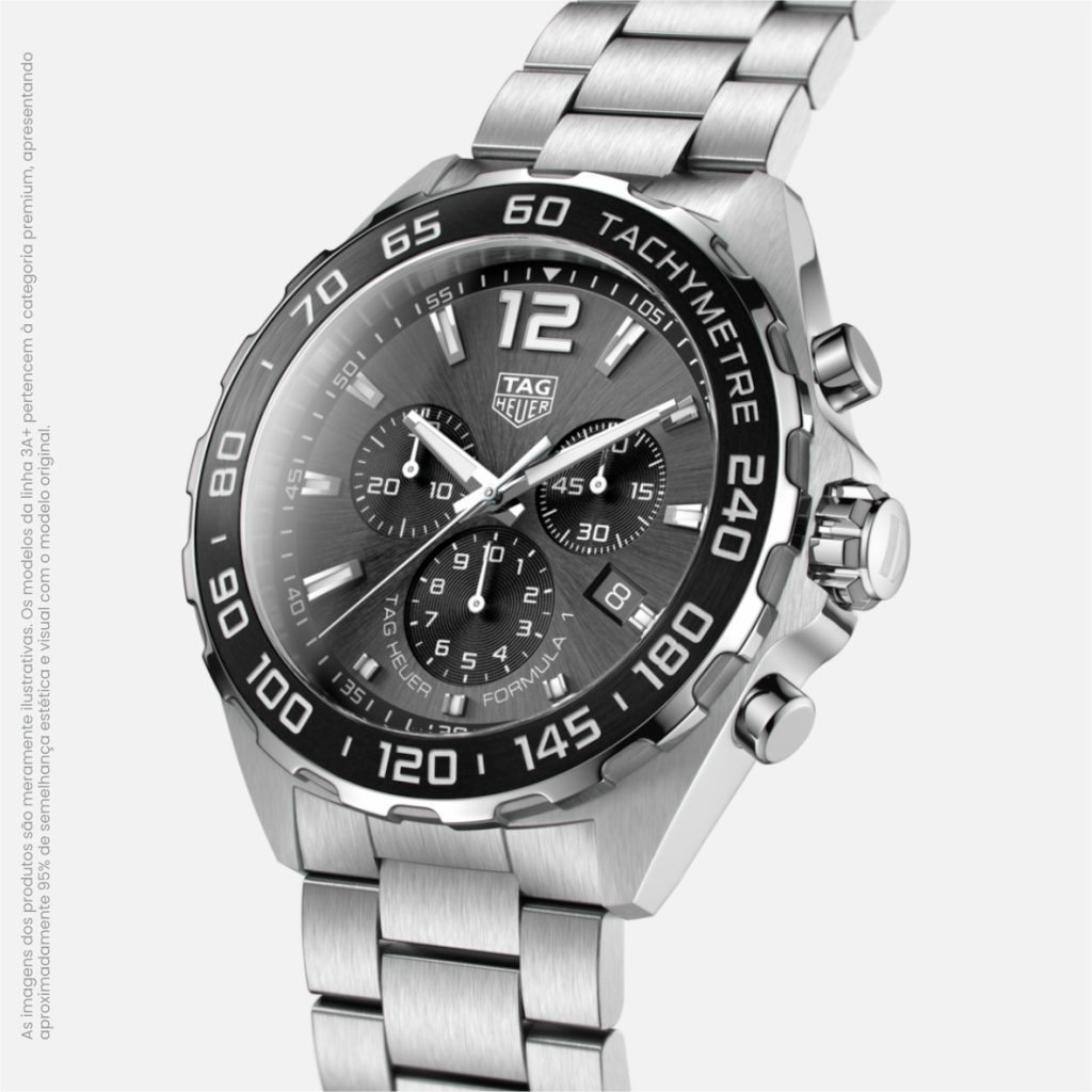 TAG Heuer Fórmula 1 Cronógrafo Quartzo Cinza – Relógio Masculino Esportivo Premium